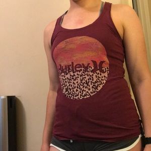 Hurley maroon tank top